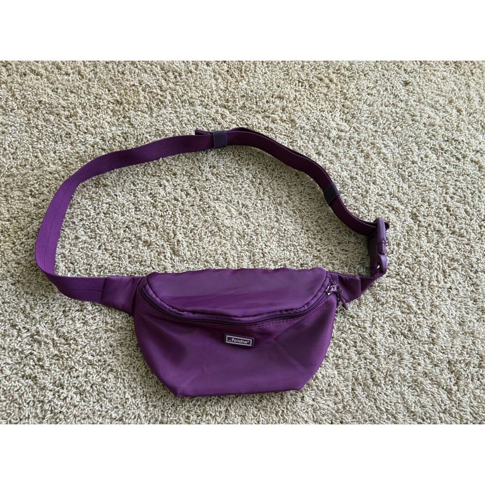 The Foldie Crossbody Sling Bag Purse Fanny Pack RFID Safe Protection Purple